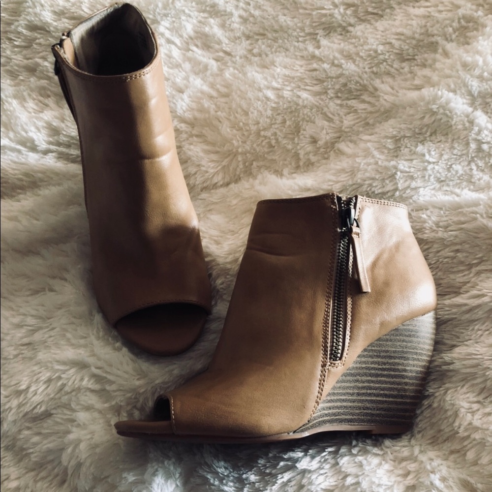 Nordstrom Open Toe Wedge Booties